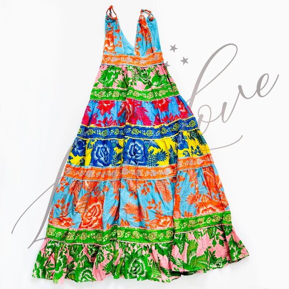 FARM RIO Mixed Lace Garden Midi Dress NWT - Picture 9 of 13